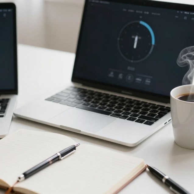 Pomodoro timer on a laptop screen.