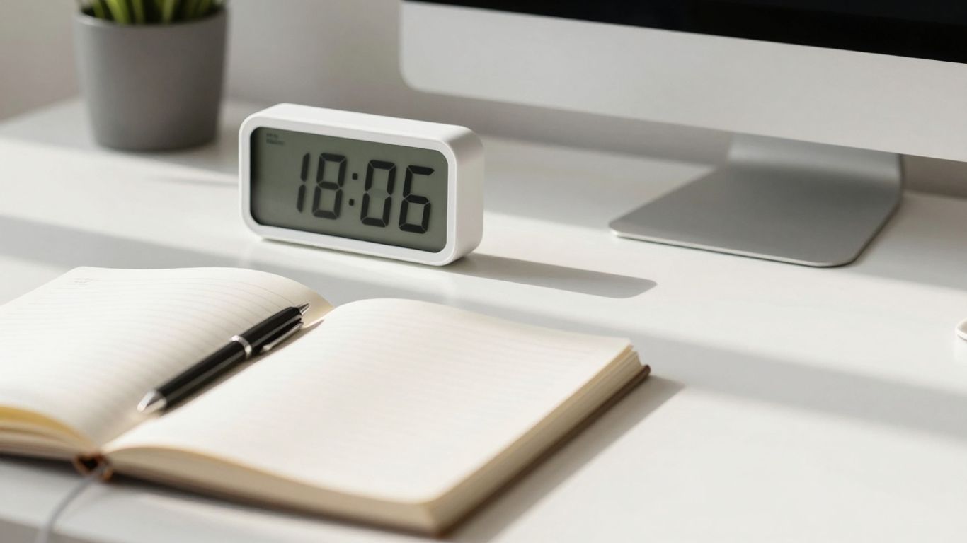 ADHD timer on a desk for focus and time management.