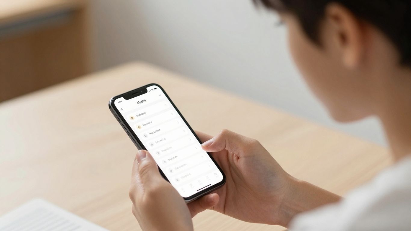 Student using a focus app on a smartphone
