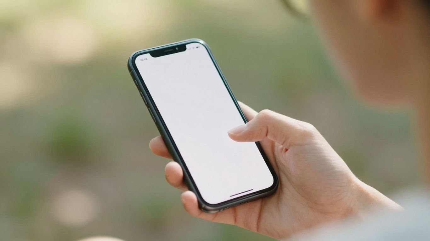 Person focused on phone, digital calm, enhanced focus