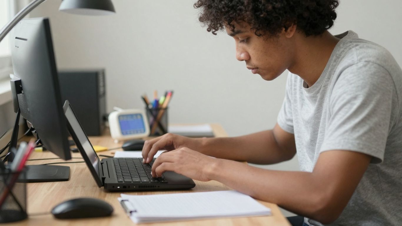 ADHD focus timer boosting productivity at a desk.