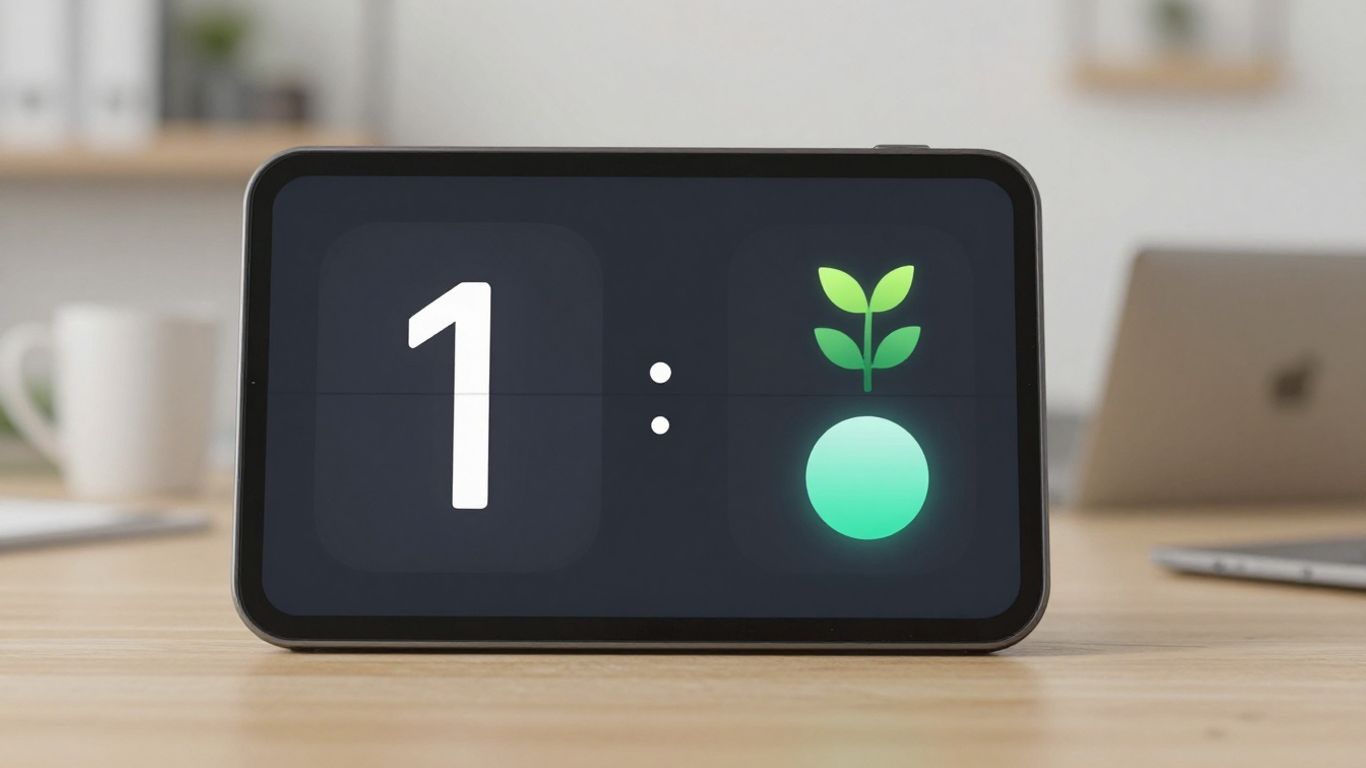 Pomodoro timer with streak tracking visual