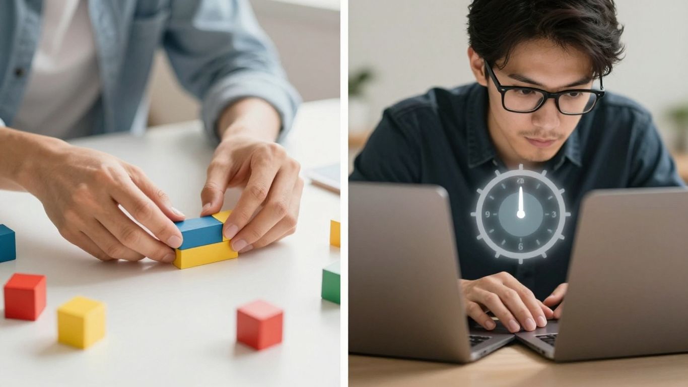 Time blocking and Pomodoro techniques for productivity.